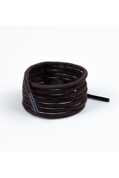 AiryFooT Waxed Round Laces, Shoelaces Brown 120 Cm 1 Pair
