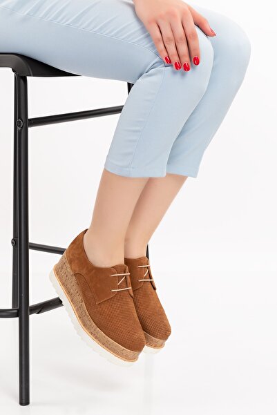 Elile Shoes Hakiki Deri Platform Oxford Kadın Ayakkabı