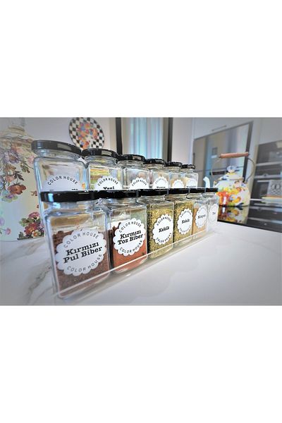 color house Ladder Model Plexi Organizer Countertop Organizer 31 Cm * 11 Cm (Jars Excluded)