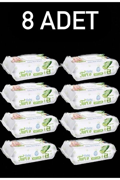 Baby Turco Softcare Aloe Vera Islak Bebek Havlusu 8'li Paket