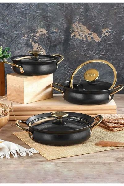 OMS Bakraç Granite Sahan Set Black 3724