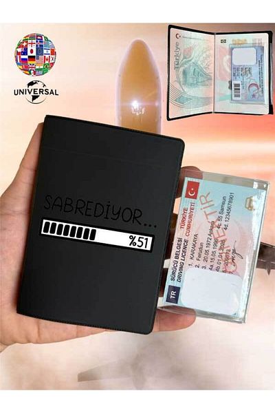 Cekuonline Saberiyor Patterned Smooth Surface Leather Passport Cover Case Suitable for All Country Passports