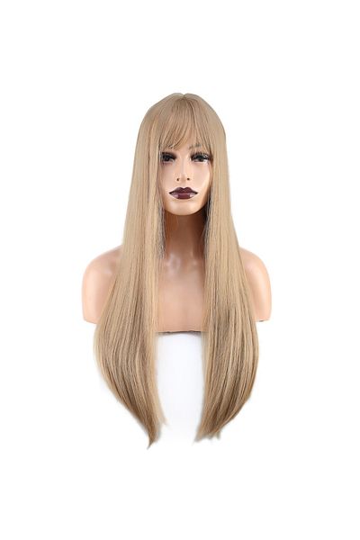 KONAK PERUK Long Fiber Synthetic Wig with Straight Perch - Honey Foam