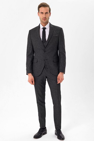 SÜVARİ Slimfit Dobby γιλέκο κοστούμι