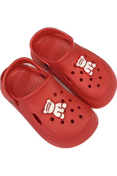 Seha Moda01 Red Children's Light Sole Clogs Sandals