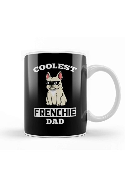 Baskı Dükkanı كوب بورسلين من Coolest Cream French Bulldog Dad