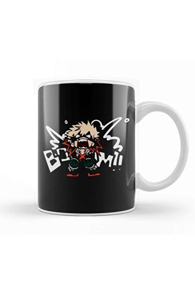 Baskı Dükkanı My Hero Academia Katsuki Bakugo Booom Kupa Bardak Porselen