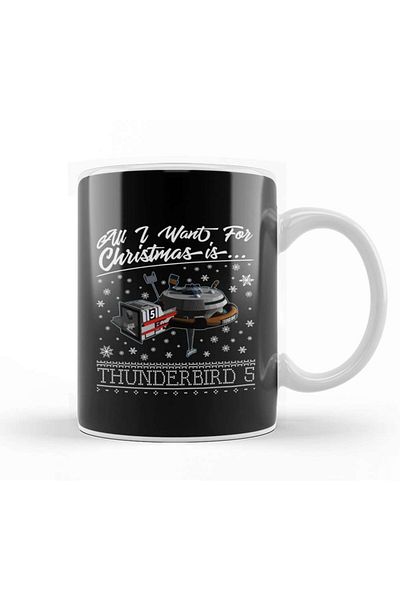Baskı Dükkanı All I Want For Christmas Is Thunderbird 5 Mug Glass Porcelain