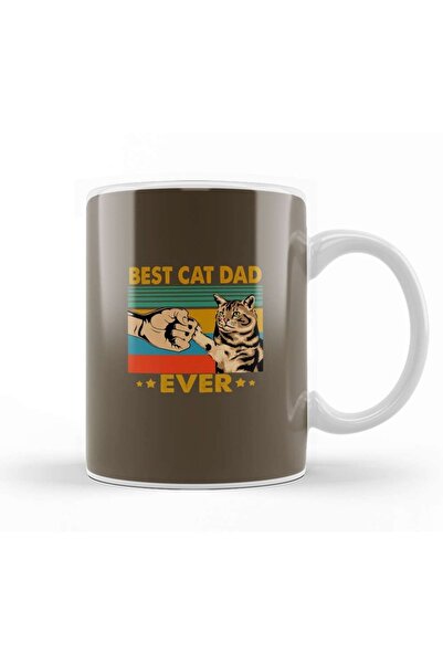 Baskı Dükkanı أفضل قطة أبي من أي وقت مضى مضحك القط الأب عيد الأب خمر 02 كوب ك...