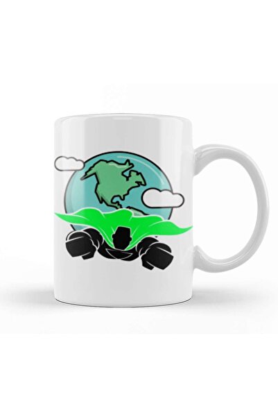 Baskı Dükkanı كوب بورسلين ليوم الأرض 2021 Superearthman Earth Day