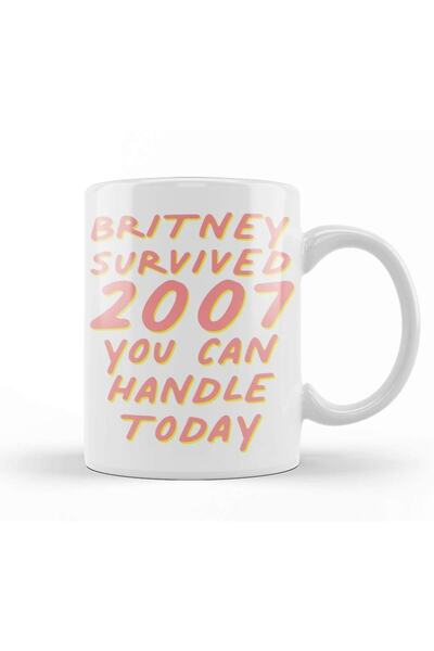 Baskı Dükkanı كوب بريتني الناجي 2007 Joke Motivation من البورسلين