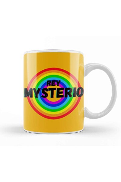 Baskı Dükkanı Rey Mysterio Vintage Retro Rainbow Style Warriors Design Wrestl...