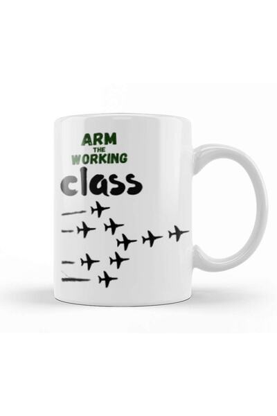 Baskı Dükkanı كوب هدية من Arm The Working Class Arm من البورسلين