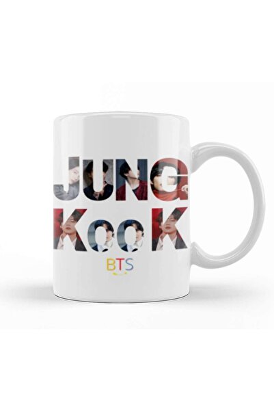 Baskı Dükkanı كوب Jungkook BTS Army Gıft University مصنوع من البورسلين الزجاجي