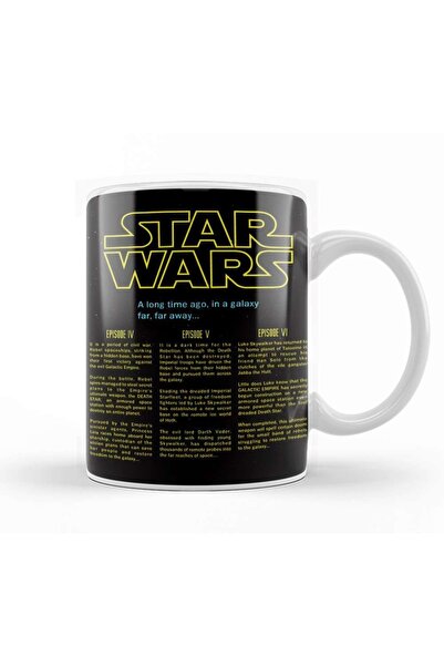Baskı Dükkanı Star Wars Opening Crawl 03 Kupa Bardak Porselen