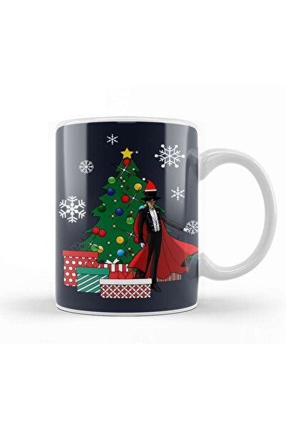 Baskı Dükkanı Tuxedo Mask Around The Christmas Tree Sailor Moon Mug Glass Por...