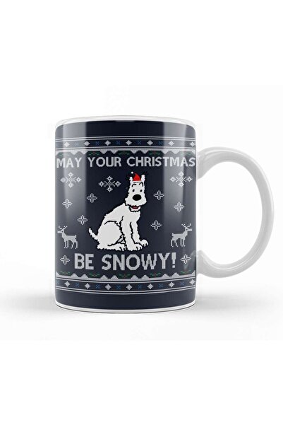 Baskı Dükkanı كوب تان تان قد يكون عيد الميلاد الخاص بك ثلجيًا منسوجًا من البو...