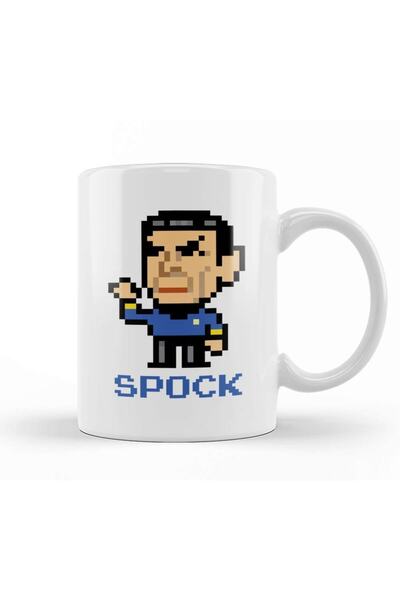 Star Trek Spock Pixel Character Mug Porcelain