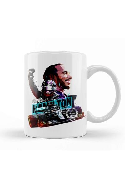 Baskı Dükkanı لويس هاميلتون F1 ليجند 44 بهلوان بورسلين