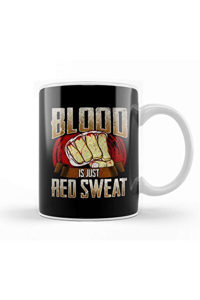 Baskı Dükkanı الدم هو مجرد عرق أحمر Mma الفنون القتالية المختلطة Pun القدح ال...