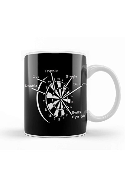 Baskı Dükkanı Dartboard Bullseye Darts Player Dart Board Arrow Throwing Mug C...