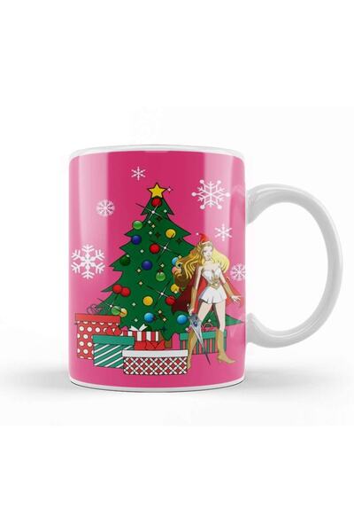 Baskı Dükkanı She Ra Around The Christmas Tree Mug Cup Porcelain