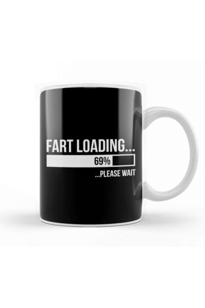 Baskı Dükkanı جارٍ تحميل الريح، برجاء الانتظار، كوب زجاجي من البورسلين