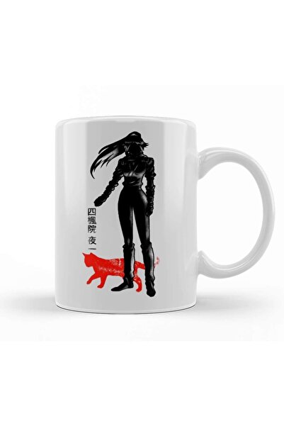 Baskı Dükkanı Crimson Cat Mug Cup Porcelain