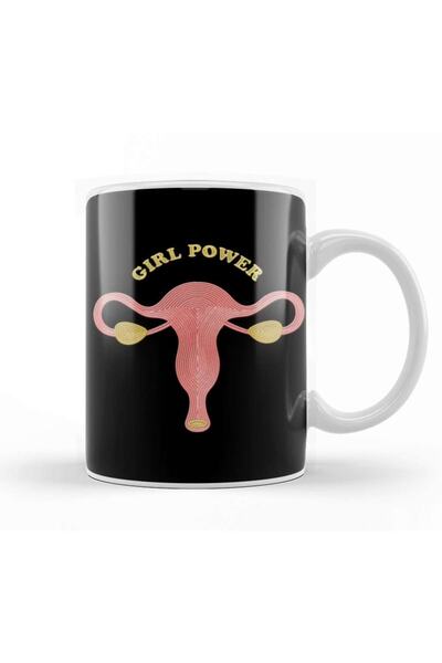 Baskı Dükkanı كوب بورسلين مطرز من Girlpower Uterus