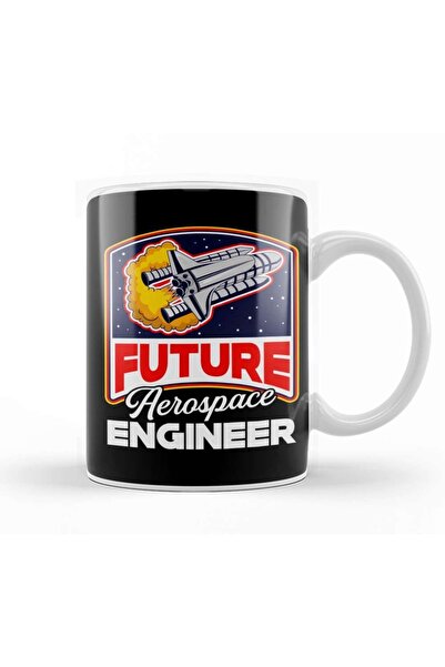 Baskı Dükkanı كوب مهندس الفضاء المستقبلي اللطيف لطالب الهندسة مصنوع من البورس...