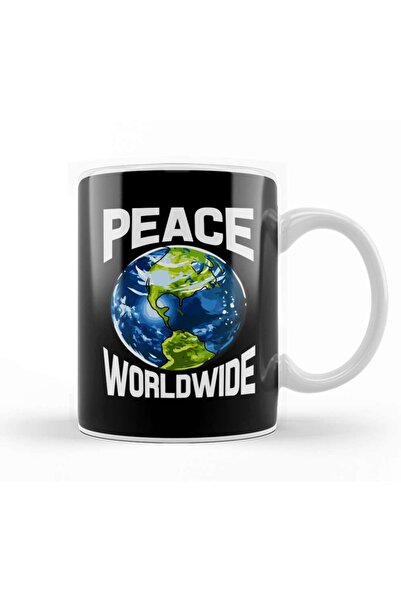 Baskı Dükkanı كوب زجاجي من البورسلين للسلام في جميع أنحاء العالم، الأم الأرض ...