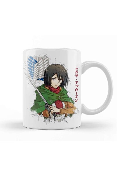 Baskı Dükkanı Mikasa Ackerman 01 Mug Porcelain
