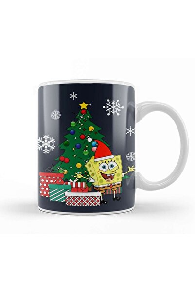 Baskı Dükkanı سبونج بوب ساحة السراويل شجرة عيد الميلاد القدح كأس الخزف