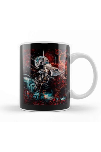 Baskı Dükkanı كوب Alucard Vampire Night Symphony زجاجي من البورسلين