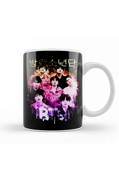 Baskı Dükkanı Bts Bangtan Boys Art Mug Cup Porcelain