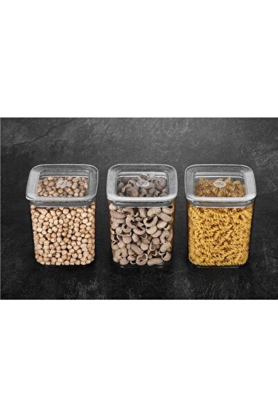 VİP AHMET 3 Pieces 1000 Ml Square Storage Container