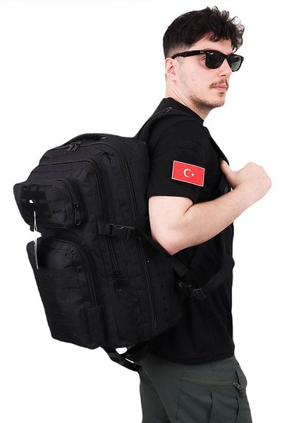 KORDAK Μαύρο Tactical Backpack Tactical 45 Lt Laser Cut
