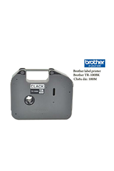 Brother P-TOUCH TR-100BK ETIKET 100 MT SİYAH RİBON