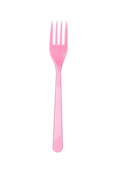 Kazanabil Plastic Party and Picnic Forks Pink 25 Pieces