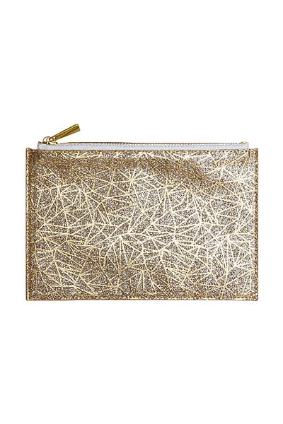 Pyrus Gold Glitter Portfolio Bag
