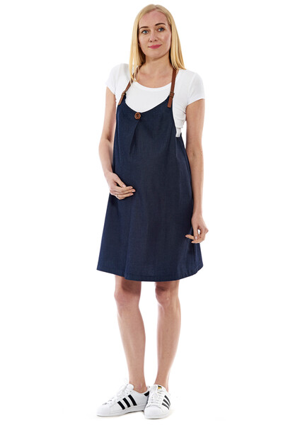 Motherway Hamile Denim Salopet Elbise
