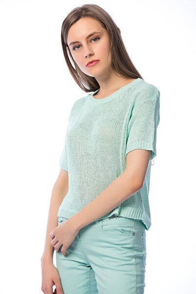 SELECT Kadın Nane Yeşili Kısa Kol Kazak S041/1502/065