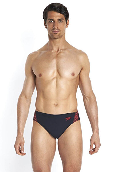 SPEEDO Monogram Endurance Brief 7cm - Siyah/kırmızı Junıer Erkek Çocuk Kalıp