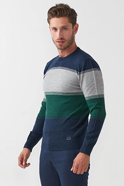 Mcr سترة رجالية باللون الأزرق الداكن - 11190NAVY-GREEN