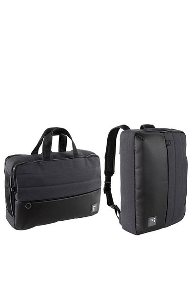 Nava Black Passenger Briefcase and Backpack - Ps69Na