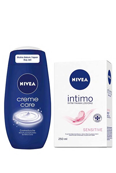 NIVEA Intim Genital Area Cleansing Gel Sensitive + Nivea Shower Gel Crème Care 250 ml