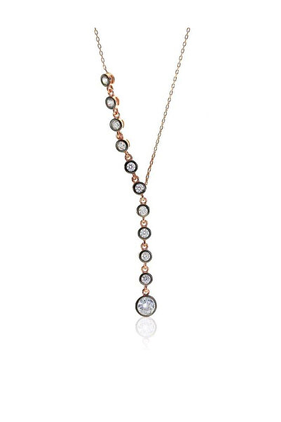 Söğütlü Silver Kadın 925 Ayar Gümüş Su Yolu Pırlanta Montürlü Kolye SGTL6863