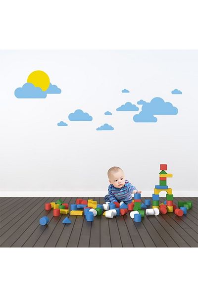 Tilki Dünyası Sun in the Clouds Baby and Kids Room Wall Sticker