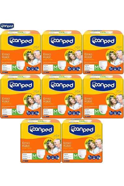 Canped 8-Piece Medium/Medium Absorbent Panties Patient Diaper Set - 80 Pieces