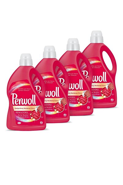 Perwoll Yenilenen Renkler Hassas Çamaşır Deterjanı 3lt 4'lü Set